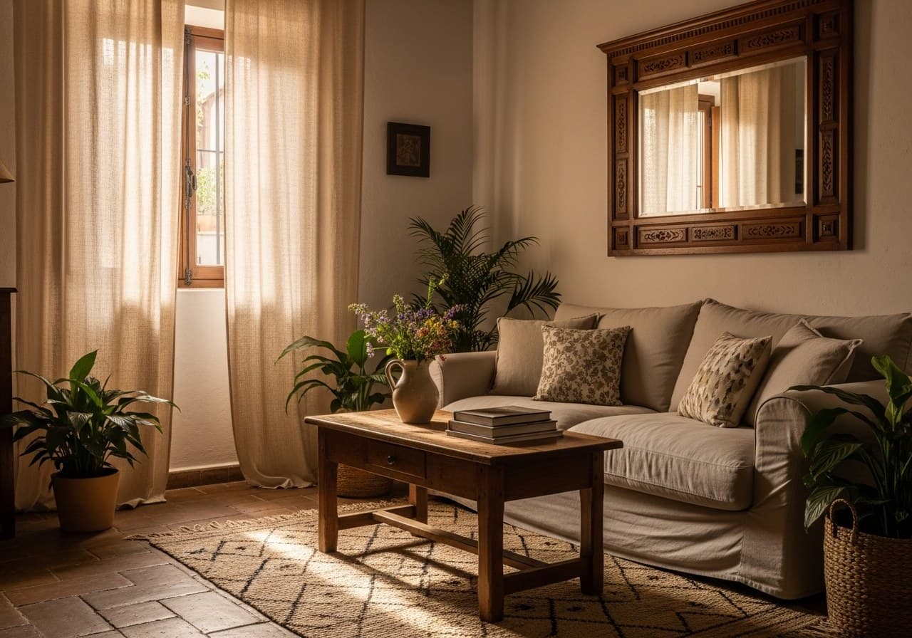 Fotos embarazo en casa con luz natural en Sevilla — Fotografía Ruiz